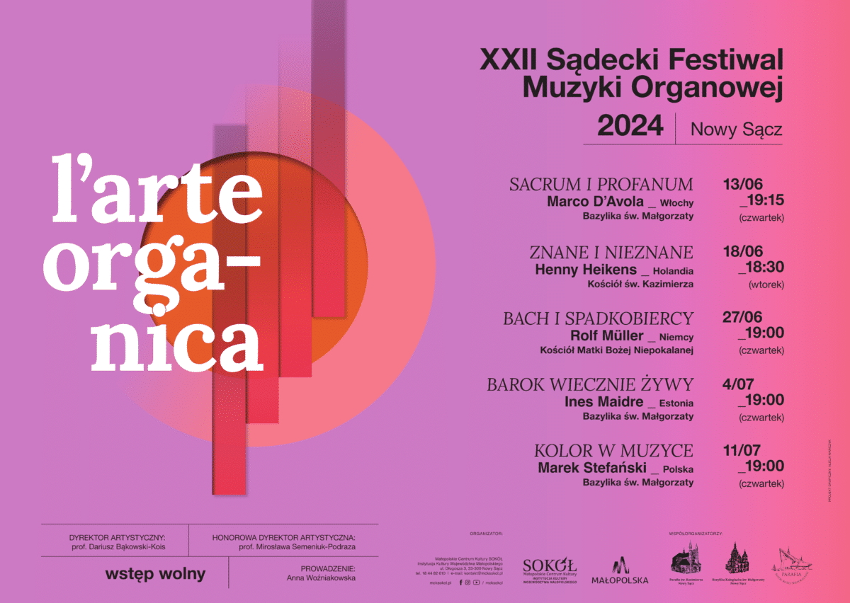 XXII Sądecki Festiwal Muzyki Organowej L’ARTE ORGANICA