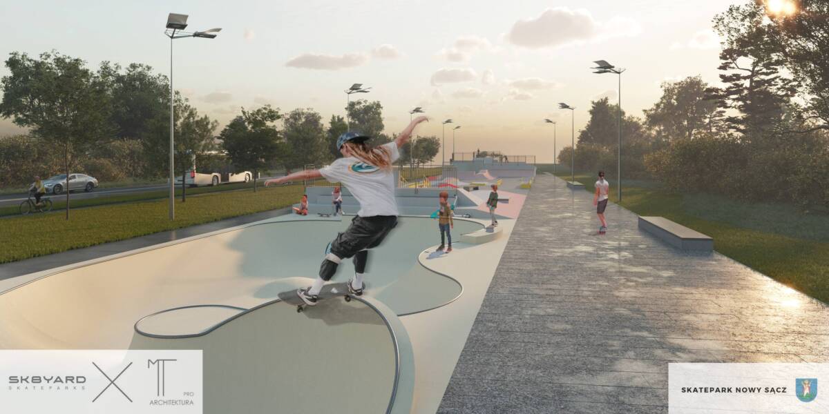 skatepark Nowy Sącz wizualizacja