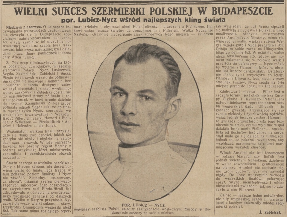 sądeccy olimpijczycy szabla