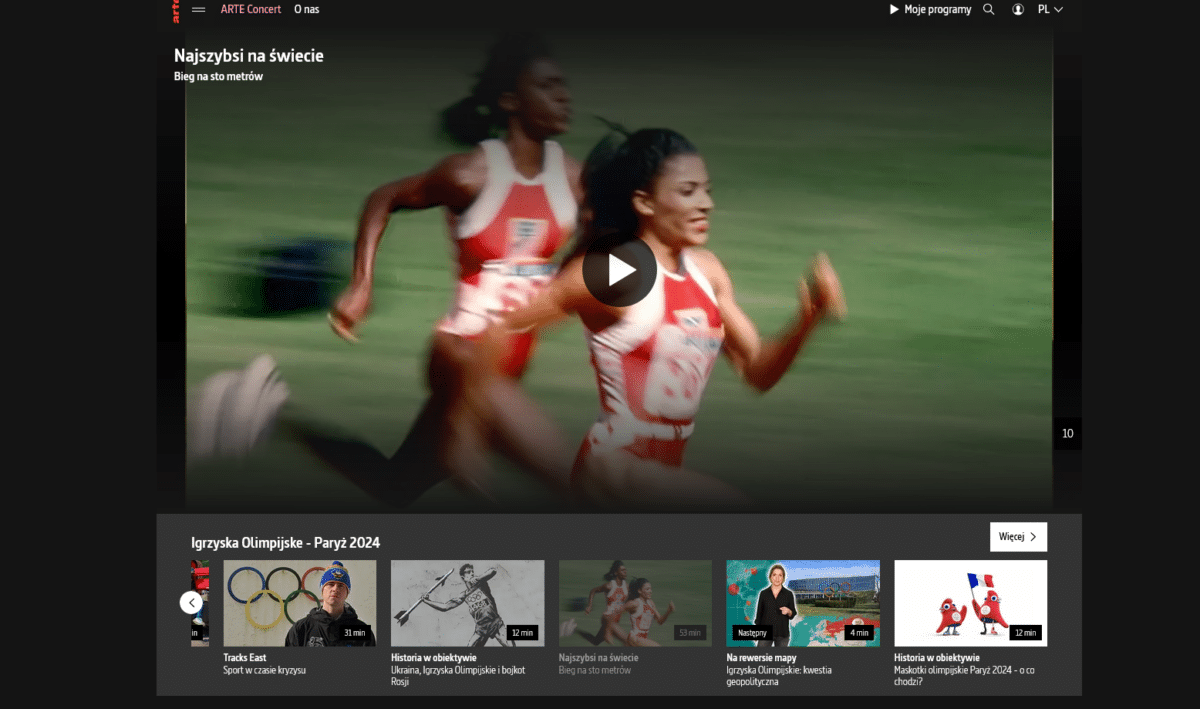 filmy dokumentalne o sporcie na arte.tv