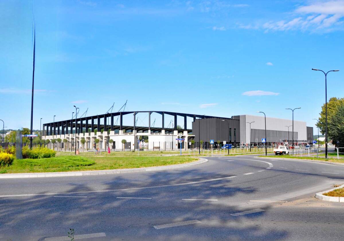 elewacja stadionu Nowy Sącz
