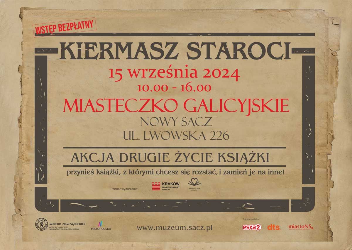 kiermasz staroci Nowy Sącz, 15.09.2024 Miasteczko Galicyjskie