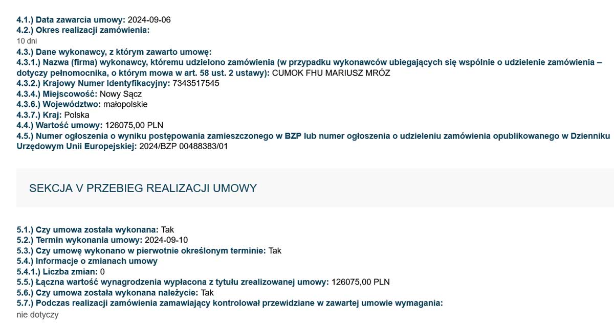 auto dla spółki Nova