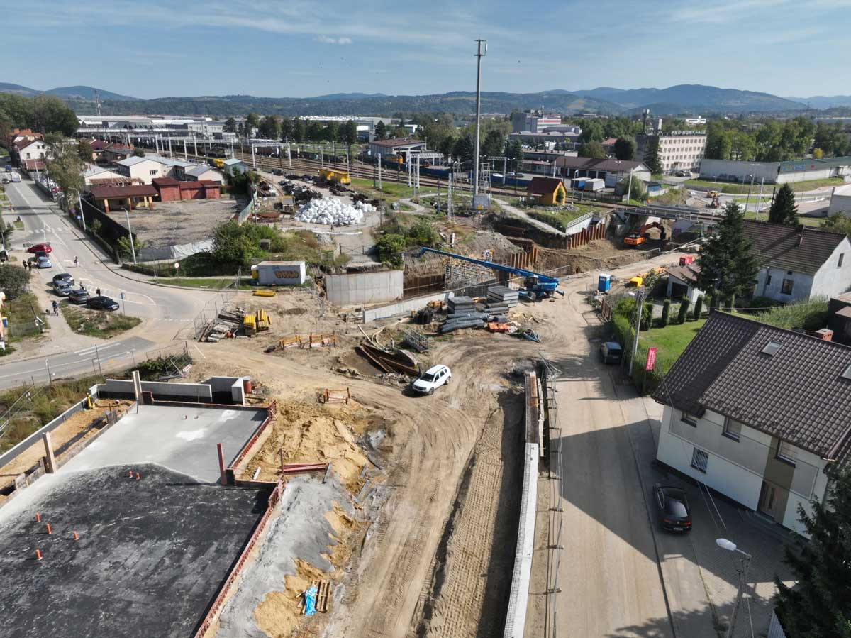 Prace związane z modernizacją linii kolejowej nr 104 w Nowym Sączu, wrzesień 2024 (2)