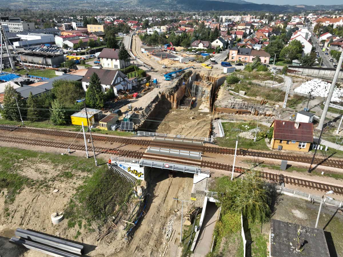 Prace związane z modernizacją linii kolejowej nr 104 w Nowym Sączu, wrzesień 2024 (4)