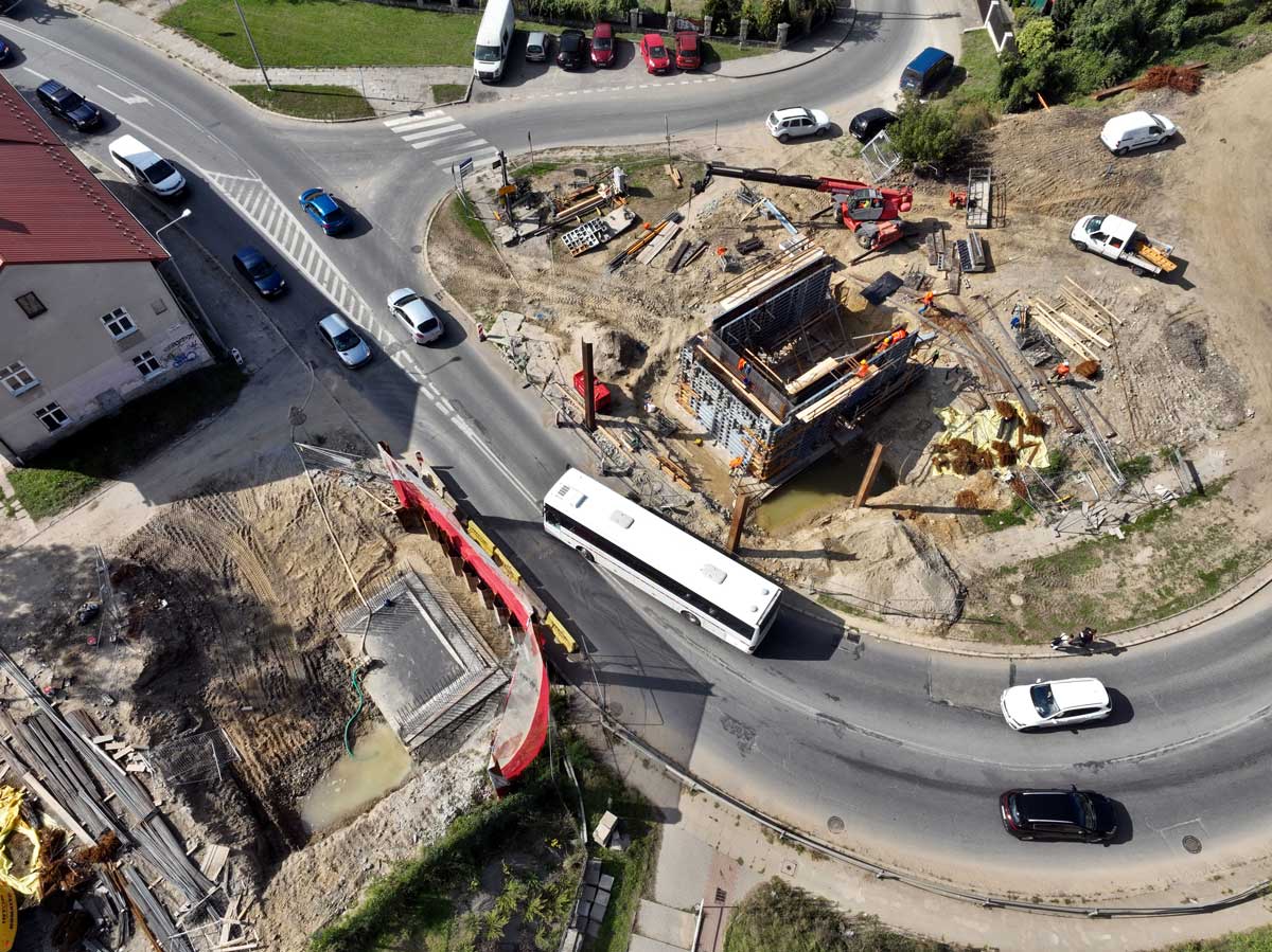 Prace związane z modernizacją linii kolejowej nr 104 w Nowym Sączu, wrzesień 2024 ul. Węgierska