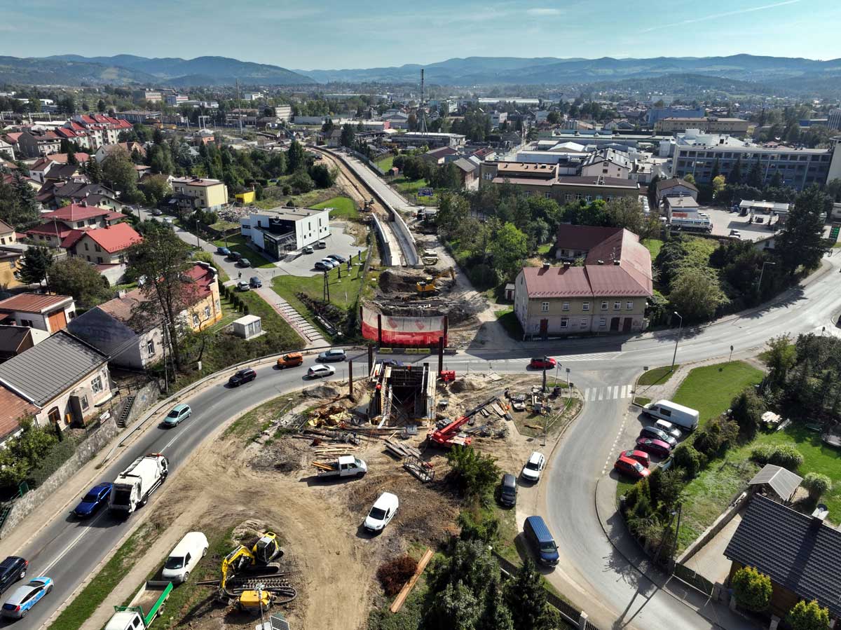 Prace związane z modernizacją linii kolejowej nr 104 w Nowym Sączu, wrzesień 2024 (6)