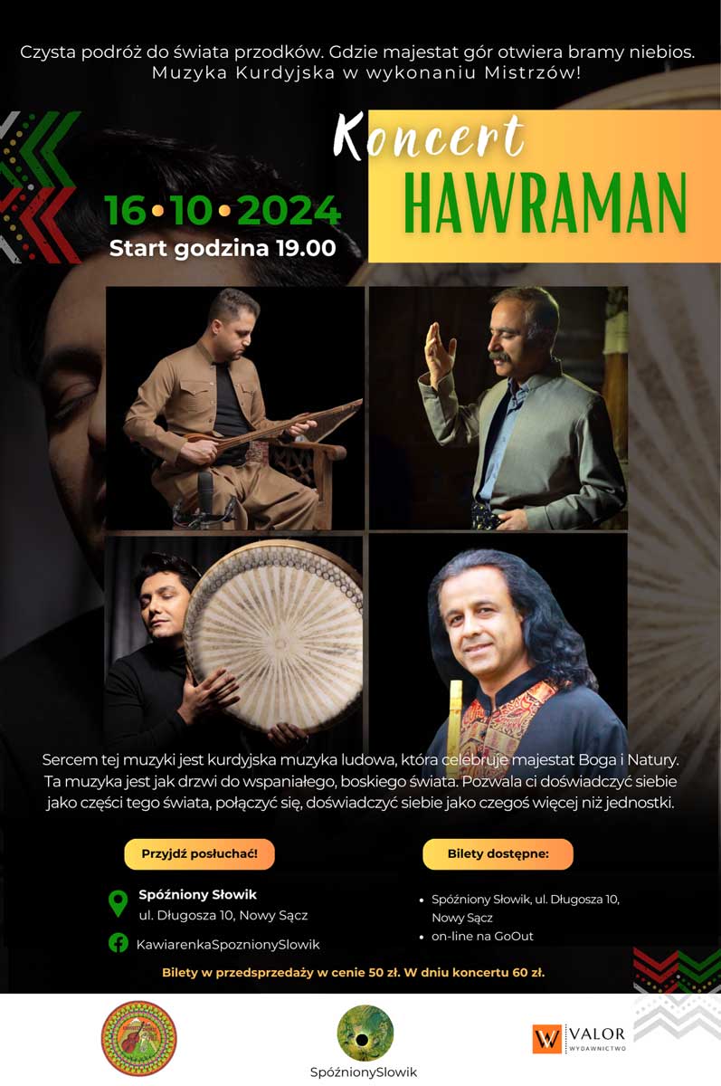 Hawraman koncert Nowy Sącz Spóźniony Słowik