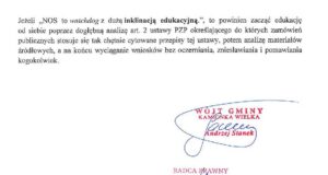 sprostowanie gminy Kamionka Wielka