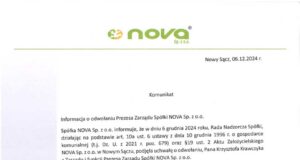 odwołanie prezesa spółki Nova