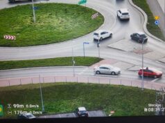 Policyjny dron rejestrował wykroczenia w rejonie przejść dla pieszych