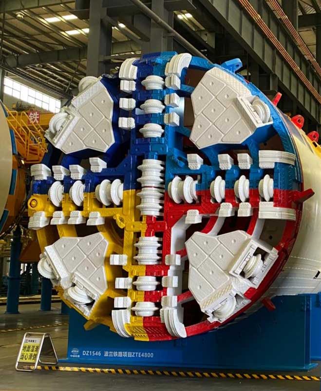 tarcza TBM do wydrążenia tunelu na linii Nowy Sącz - Chabówka