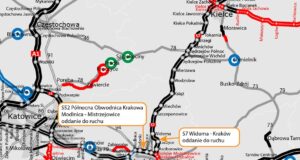 S7 Kraków Widoma i S52 - Północna Obwodnica Krakowa - mapka