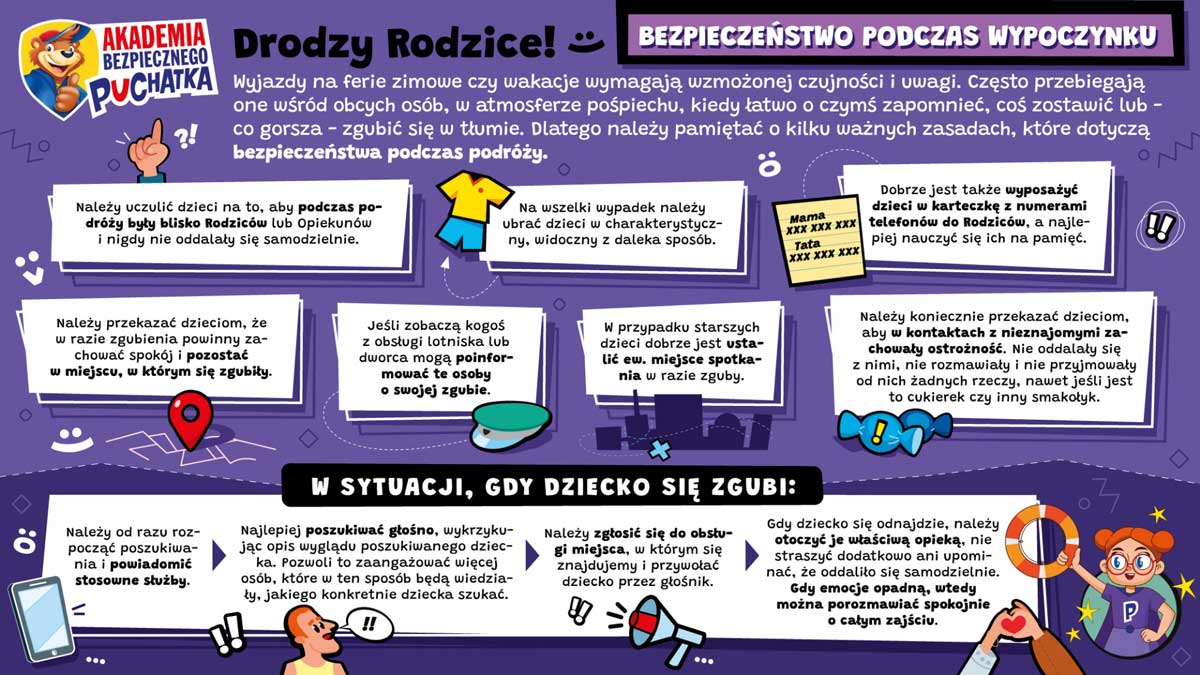 Akademia Bezpiecznego Puchatka - bezpieczeństwo podczas ferii