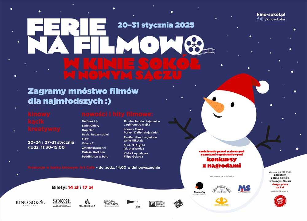 Ferie na filmowo, Kino Sokół Nowy Sącz