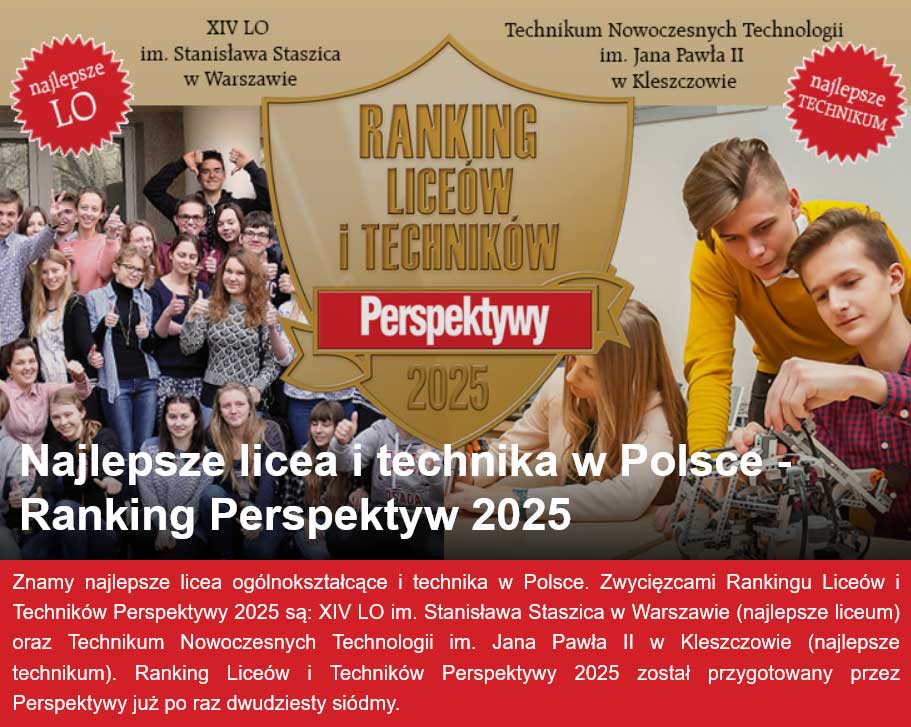 Ranking Liceów i Techników Perspektywy 2025 - szkoły z Nowego Sącza