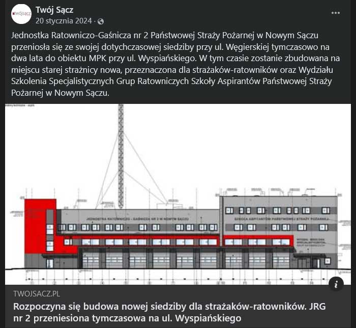 top2024 serwisu Twój Sącz - fanpage Facebook