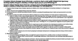 zbycie akcji Sandecji