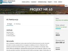 BO Nowego Sącza, projekt dla Zawady "ReAktywacja" 2023