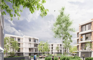 Osiedle Zakole Dunajca na osiedlu Wólki w Nowym Sączu - wizualizacja