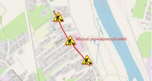 roboty na ul. Dunajcowej w Nowym Sączu, marzec 2025