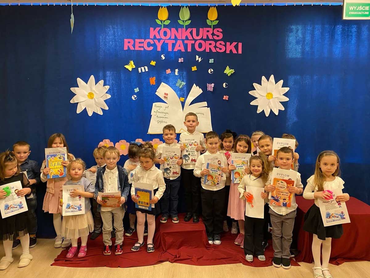 Niepubliczne Przedszkole Muzyczne Kraina Marzeń w Nowym Sączu, konkurs recytatorski pt.: „Polscy Poeci Dzieciom"