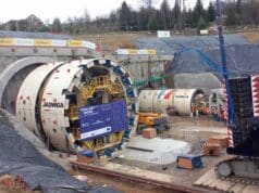 tarcze TBM Jadwiga i Kinga, linia kolejowa 104