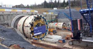 tarcze TBM Jadwiga i Kinga, linia kolejowa 104