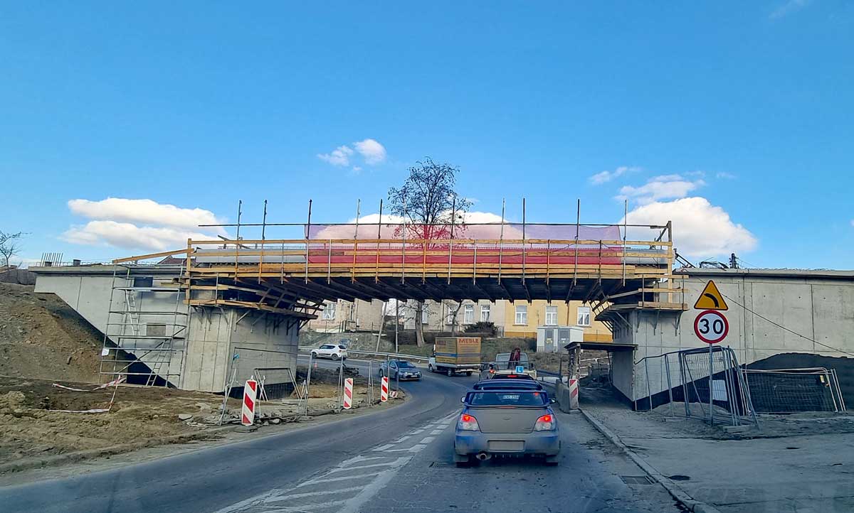 Węgierska pod wiaduktem w Nowym Sączu. 19 lutego 2025