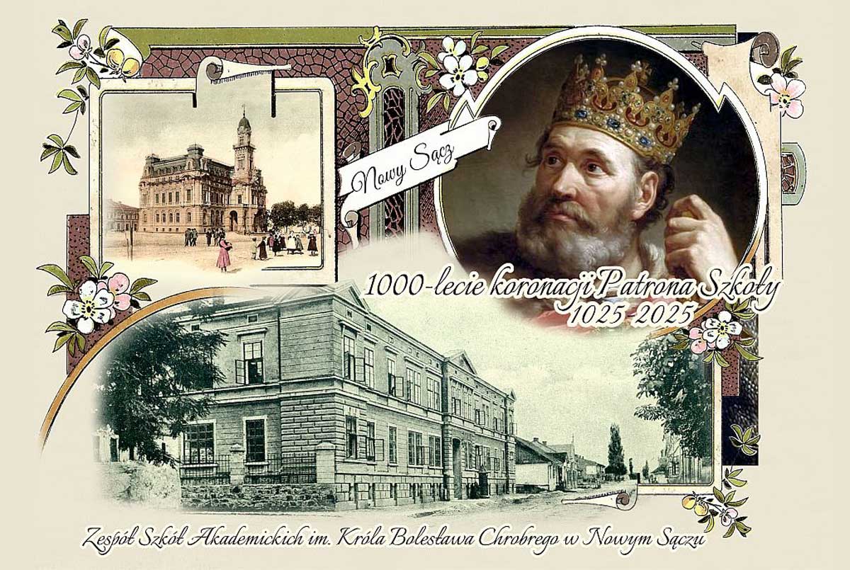 okolicznościowa grafika przygotowana przez Zespół Akademickich
im. Króla Bolesława Chrobrego w Nowym Sączu