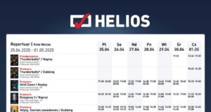 Nowy Sącz kino Helios repertuar 25.04-01.05.2025