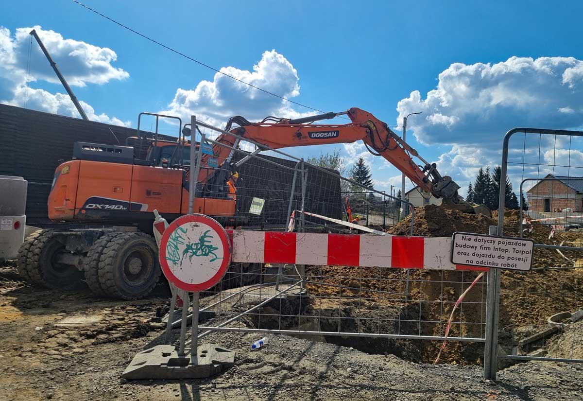 Prace na ulicy Kolejowej w Nowym Sączu