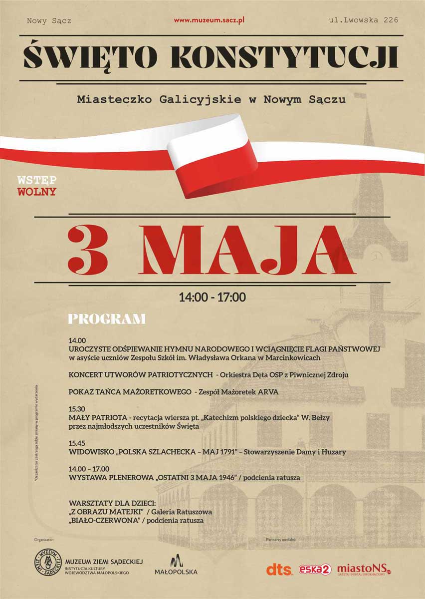 Święto Konstytucji 3 maja 2025, Nowy Sącz Miasteczko Galicyjskie
