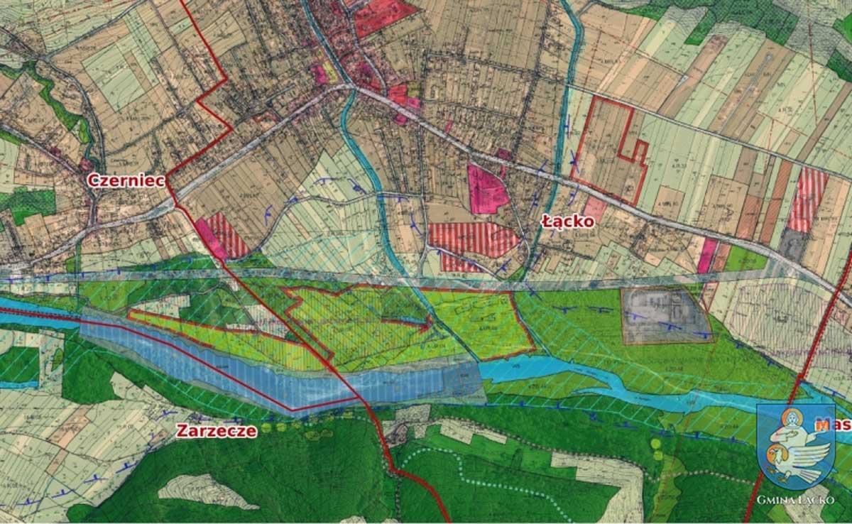 obwodnica Łącka (Małopolska) plan okolicy