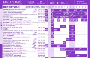 Repertuar Sokół 25.04-08.05.2025