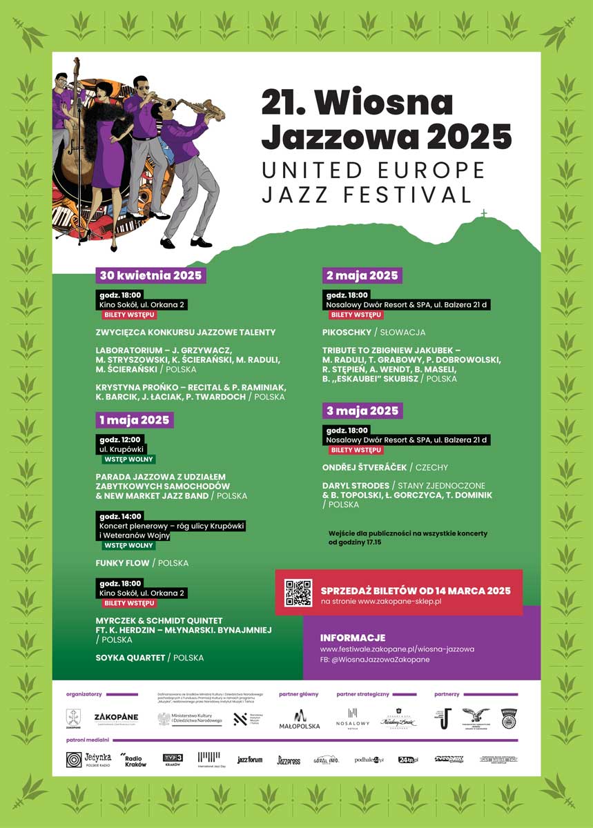 Wiosna Jazzowa 2025 Zakopane - program