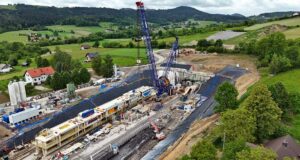 tunel pod Pisarzową - plac budowy