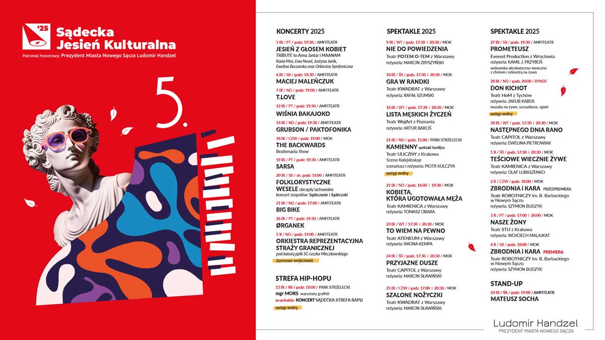SJK 2025 - Sądecka Jesień Kulturalna program