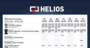 Nowy Sącz Helios reperuar 23.05-29.05.2025