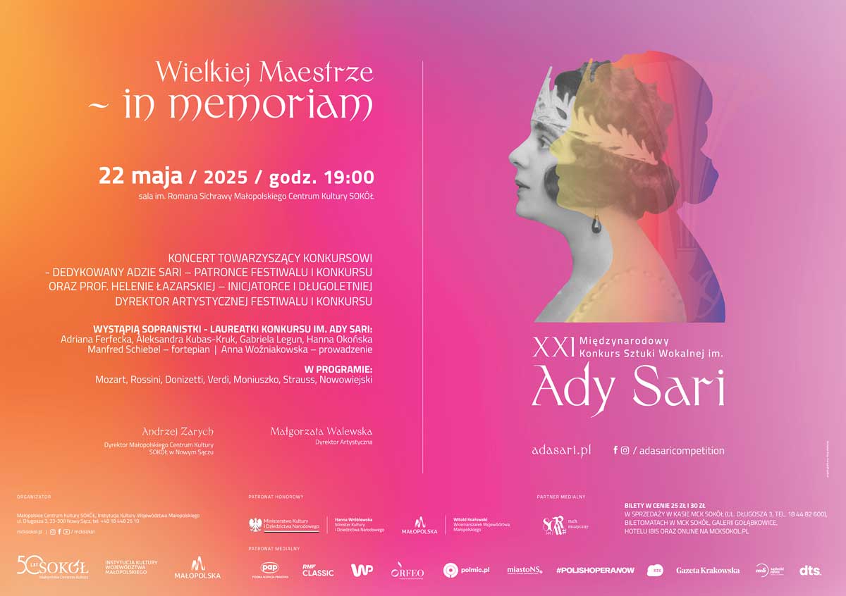 Koncert „Wielkiej Maestrze – In Memoriam” - Nowy Sącz MCK Sokół
