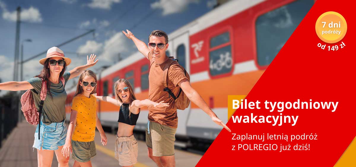 Polregio wakacje 2025 - bi;et tygodniowy