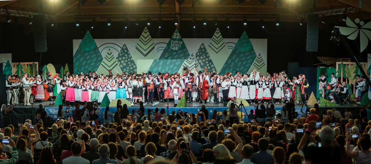 32. Święto Dzieci Gór koncert finałowy 2025, amfiteatr w parku Strzeleckim w Nowym Sączu