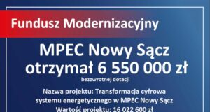 dotacja dla MPEC Nowy Sącz z Funduszu Modernizacyjnego NFOŚG