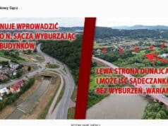 Sądeczanka Protest - fragment strony internetowej