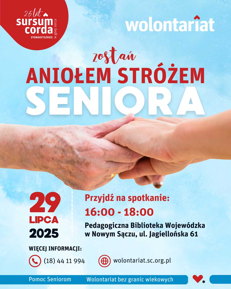 wolontariat na rzecz seniorów - spotkanie informacyjne w Nowym Sączu