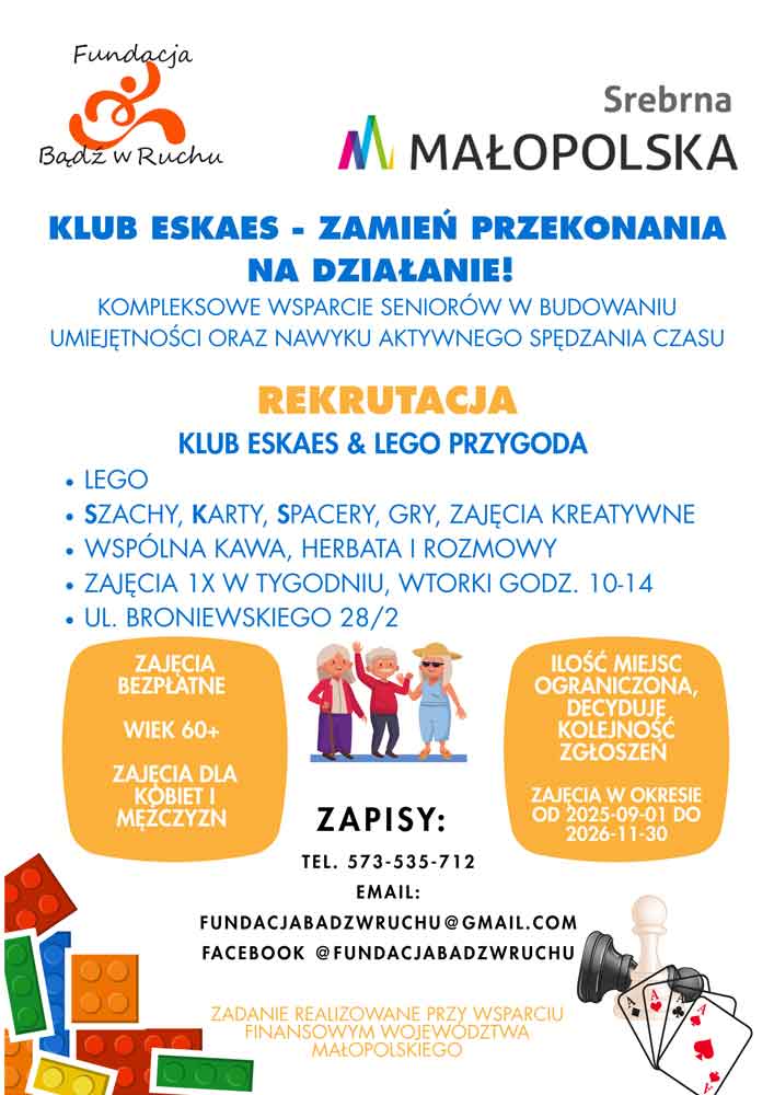 zajęcia dla seniorów w Nowym Sączu - lego przygoda