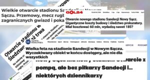 media o otwarciu stadionu w Nowym Sączu - wycinki