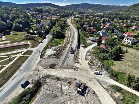 odcinek Klęczany - Marcinkowice - modernizacja linii nr 104