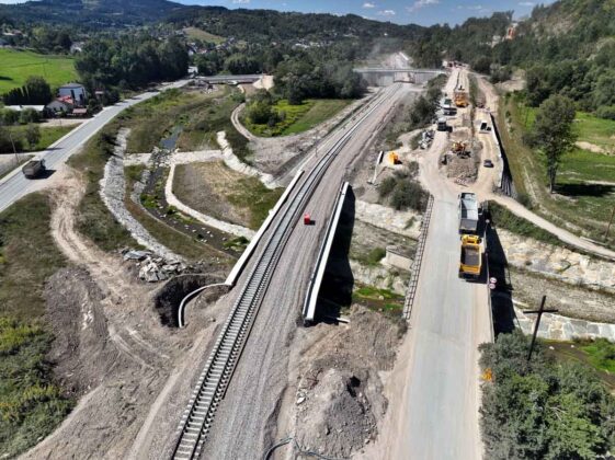 Budowa nowych mostów kolejowych i drogowych w rejonie potoku Smolnik w Klęczanach