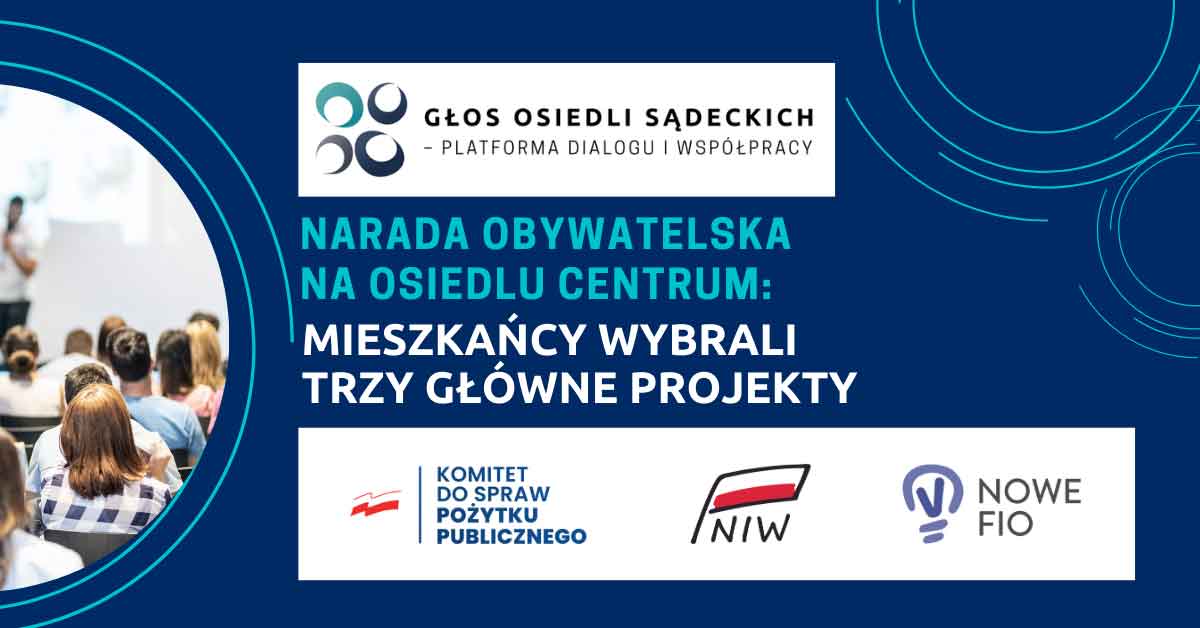 osiedle Centrum w Nowym Sączu - narada obywatelska - głosowanie